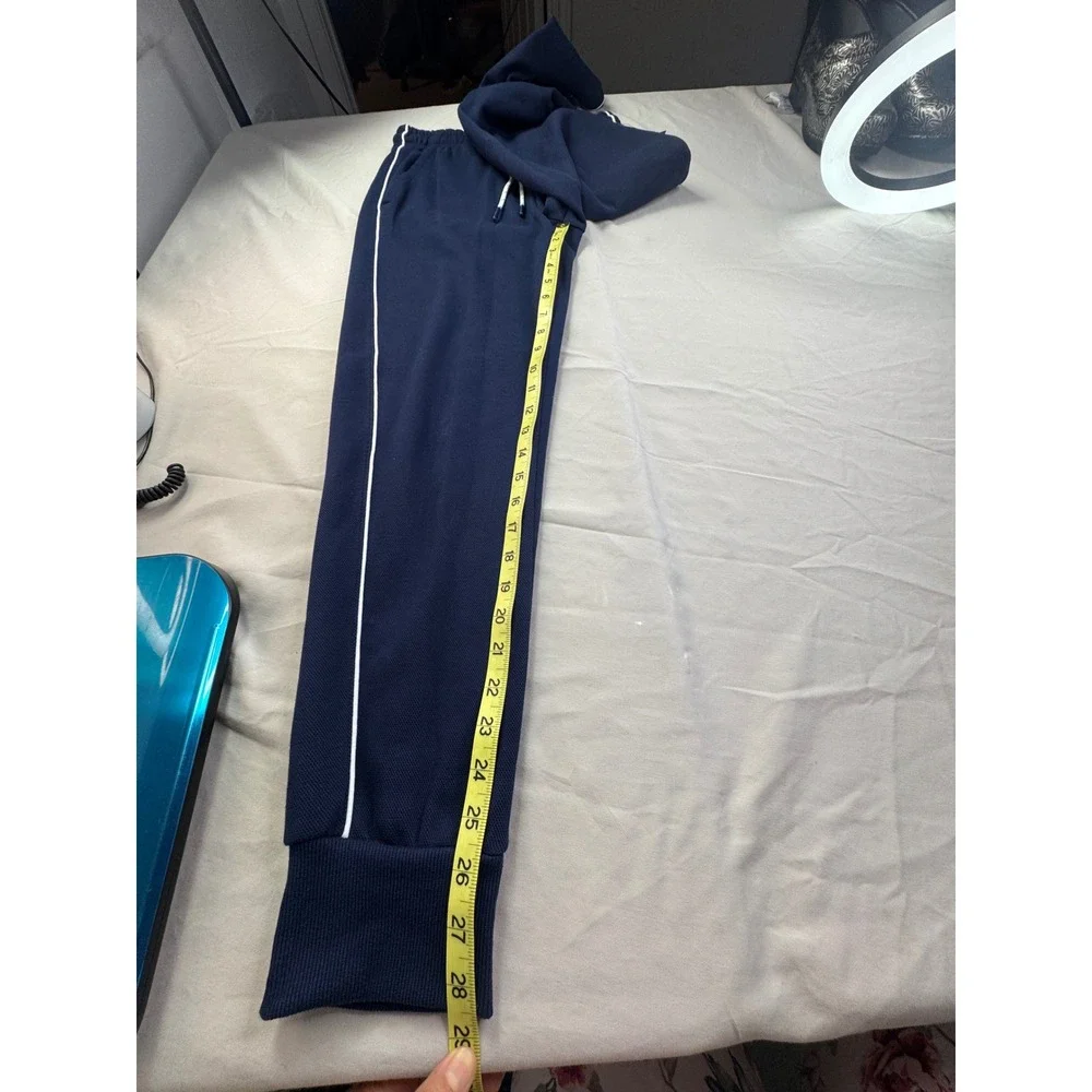 US Polo Assn Mens Navy Blue Side Stripe Jogger Sweatpants Small NWT